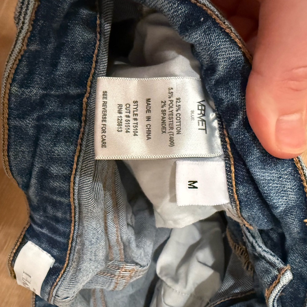 VERVET BY FLYING MONKEY Blue Distressed Jean Shorts - Picture 4 of 4